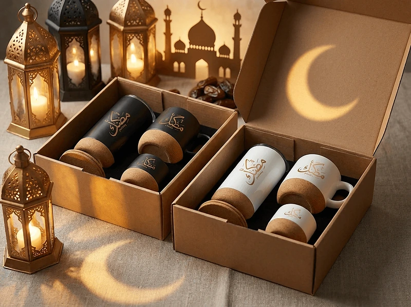Ramadan Tumbler, Mug & Tea Cup Cork Giftset