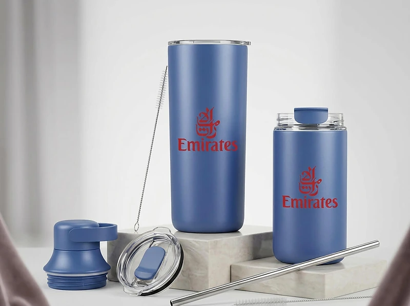 Double-Wall Stainless Steel Cups (600ml & 300ml)