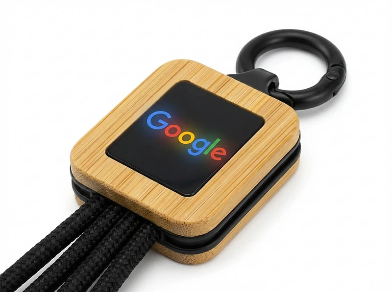 Bamboo Light-Up Logo Multi-Charging Cable Type-C