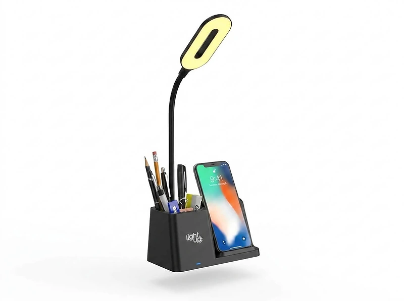 3-in-1 Wireless Charger with Desk Lamp & Pen Holder In UAE