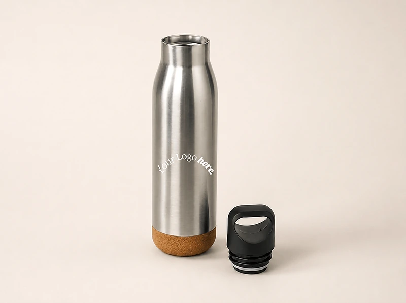 Giftology Insulated Water Bottle with Cork Base