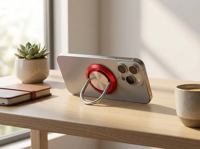 Metal Ring Holder Red