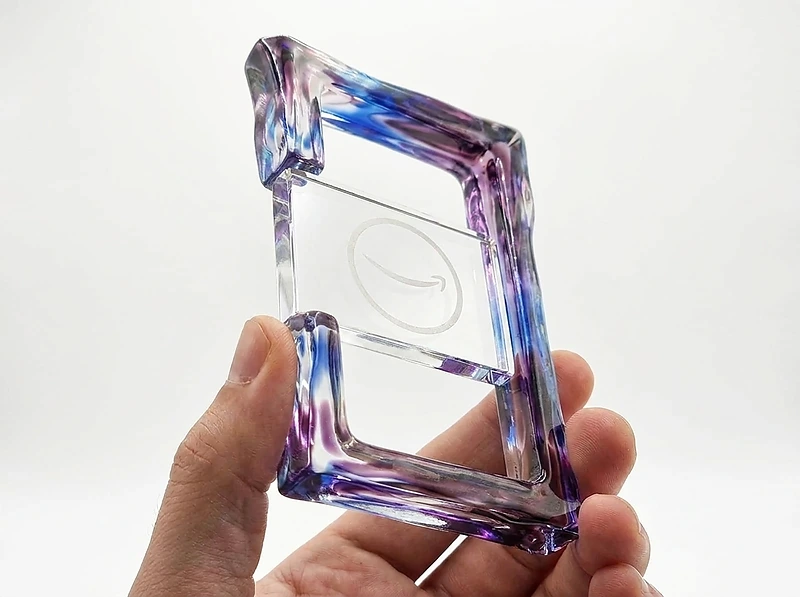 Amethyst Color Crystal Awards in Black Presentation Box