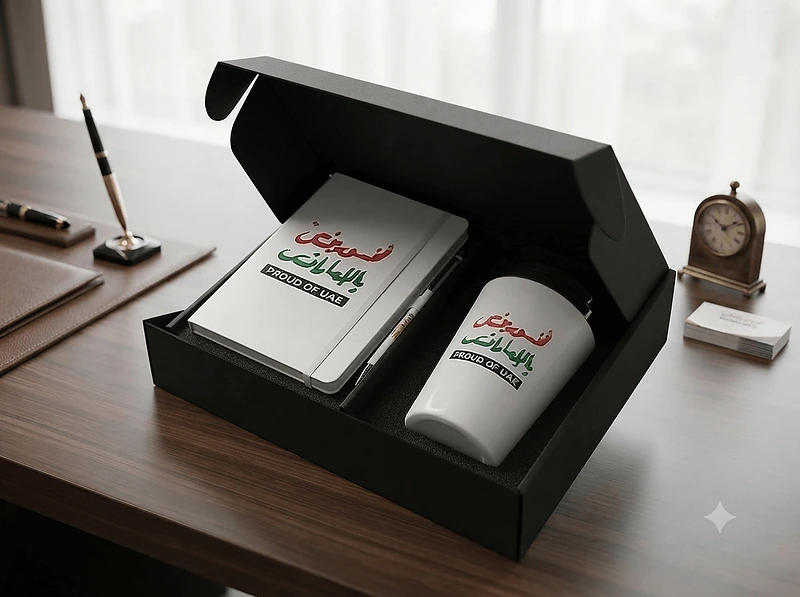 Proud of UAE Notebook & Travel Mug Gift Set