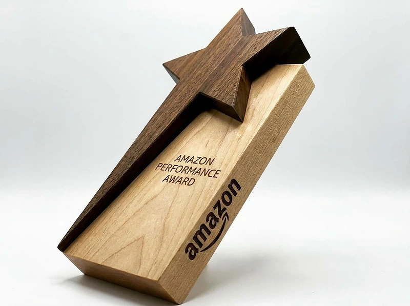 Star Design Wooden Trophy Award