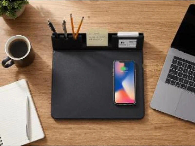 Mouse Pad with Wireless Charging & Light-Up Logo