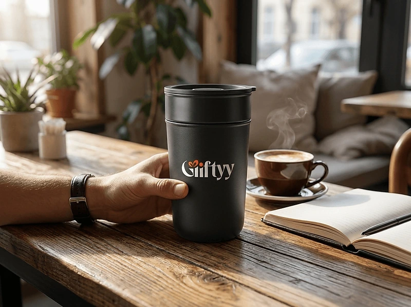 Premium Ceramic Tumbler With Recycled Protective Sleeve