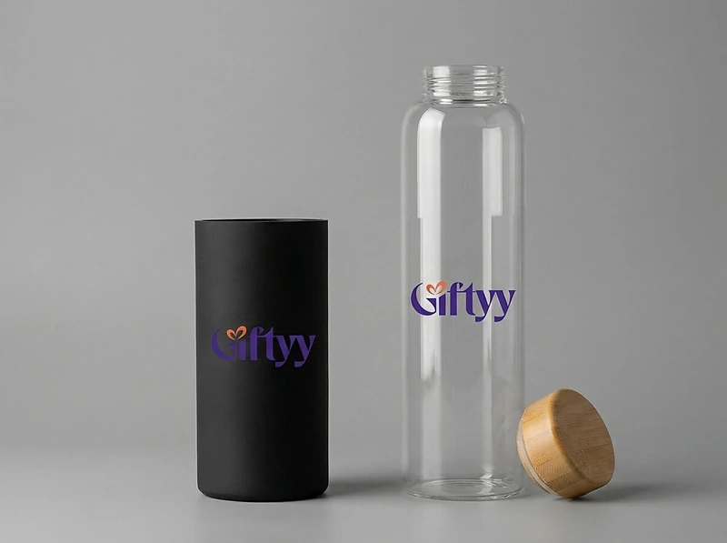 Bamboo Lid Glass Bottle With Silicon Case