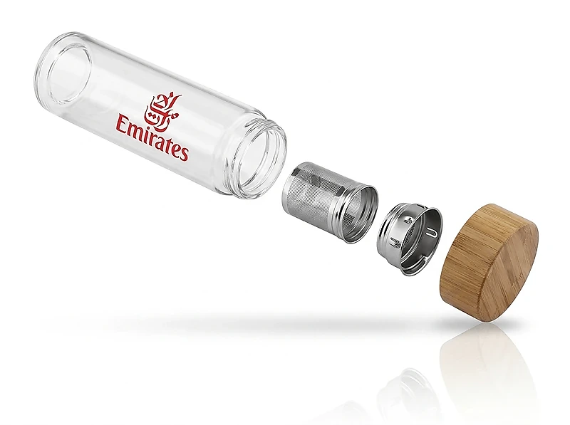 Glass Bottle With Bamboo Lid