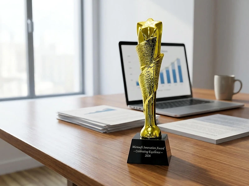 Award Trophy Star edges joint slanted full gold with black base