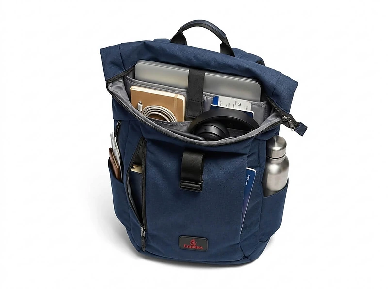 Recycled Ocean Plastic Roll-Up Backpack