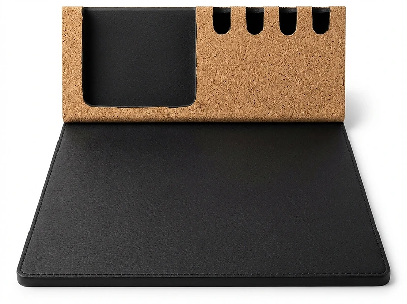 Cork+PU Mousepad Organizer