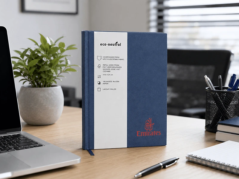 Eco-neutral Denim Paper Cover A5 Notebook