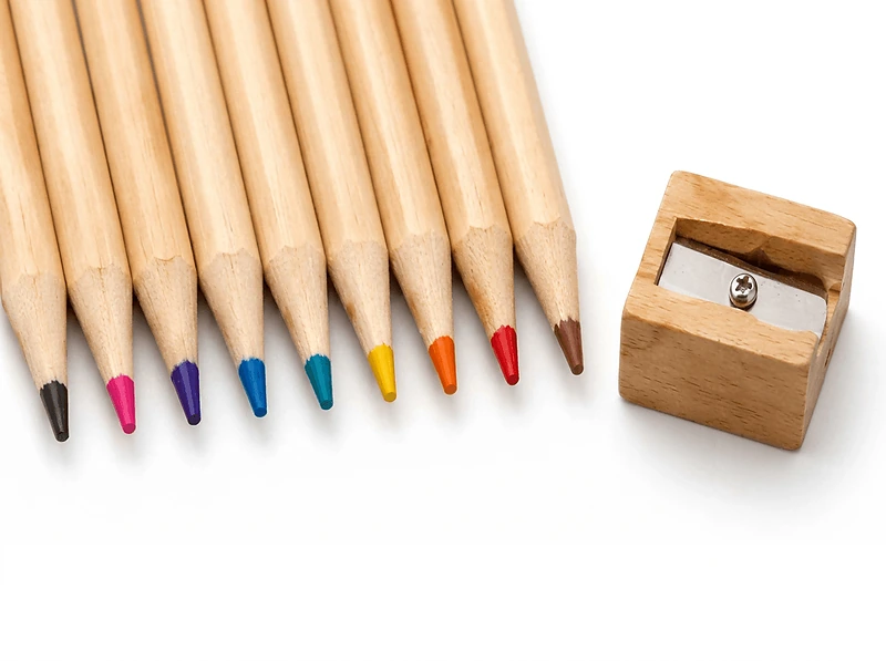 Pencil Box with 12 pencils and sharpner ruler