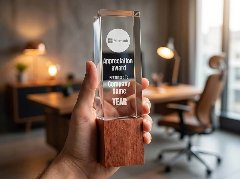 Cuboid Shaped Crystal Award