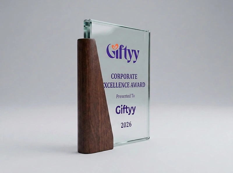 Crystal Glass Trophy Square