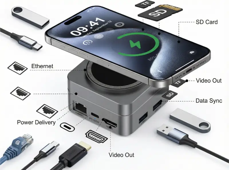 10-In-1 High-Capacity Charging Station With MagSafe