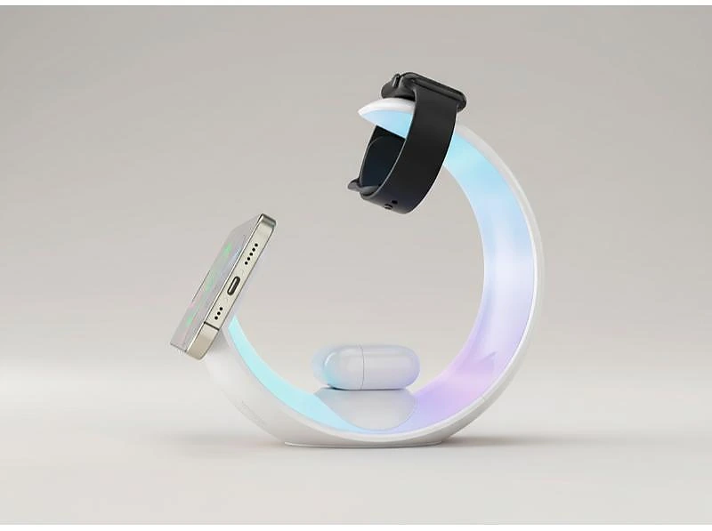 3-In-1 Wireless Charger with RGB Night Light