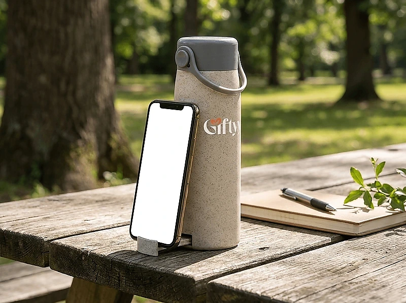 Eco-neutral Wheat Straw Glass Bottle
