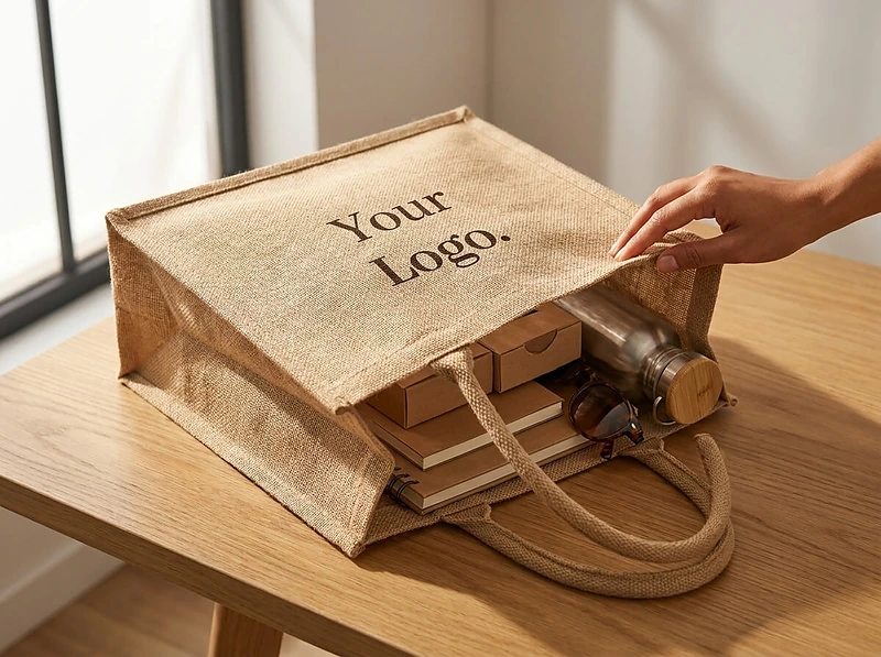Eco-Neutral Jute Shopping Bag – Vertical