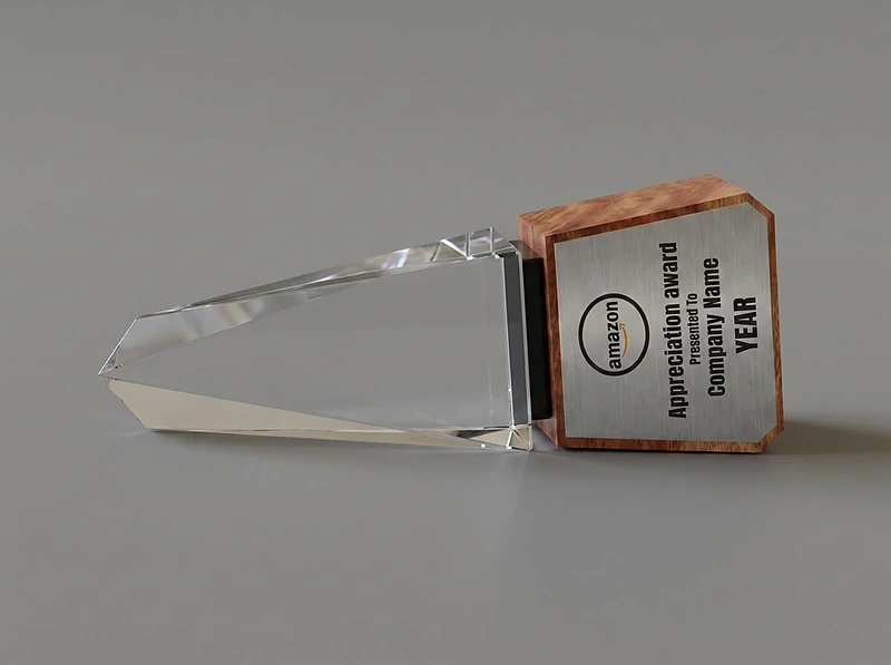 Tower Shaped Crystal Award