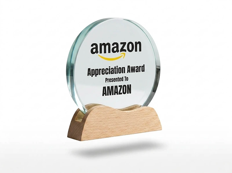 Wooden Crystal Trophy