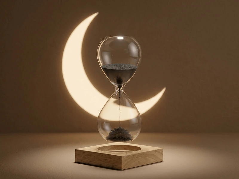 Magnetic Sand Timer with Wooden Base