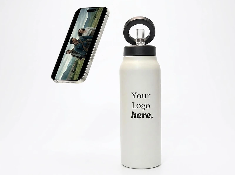 Magnetic Phone Holder Water Bottle 760ml