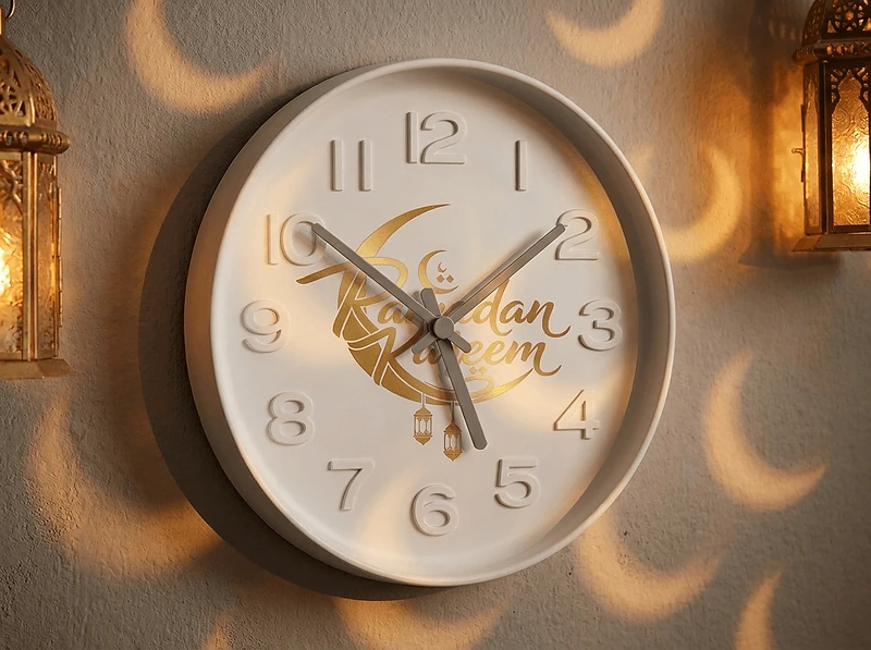 Round Analog Wall Clock in Matte Finish White Color