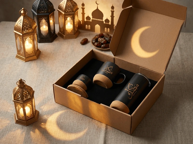 Ramadan Tumbler, Mug & Tea Cup Cork Giftset