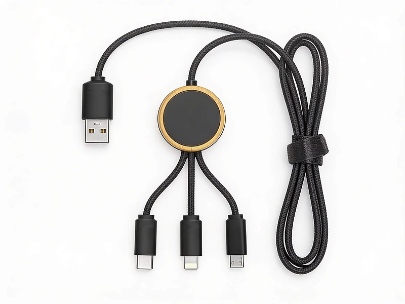 3-in-1 Multi-Charging Cable 100 cm with Light-up Logo