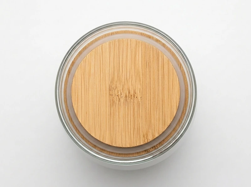 Stainless steel double wall cup with bamboo lid