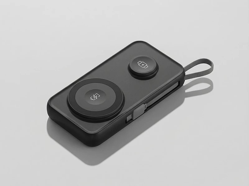 10,000mAh Universal Wireless Powerbank with Inbuilt Cables