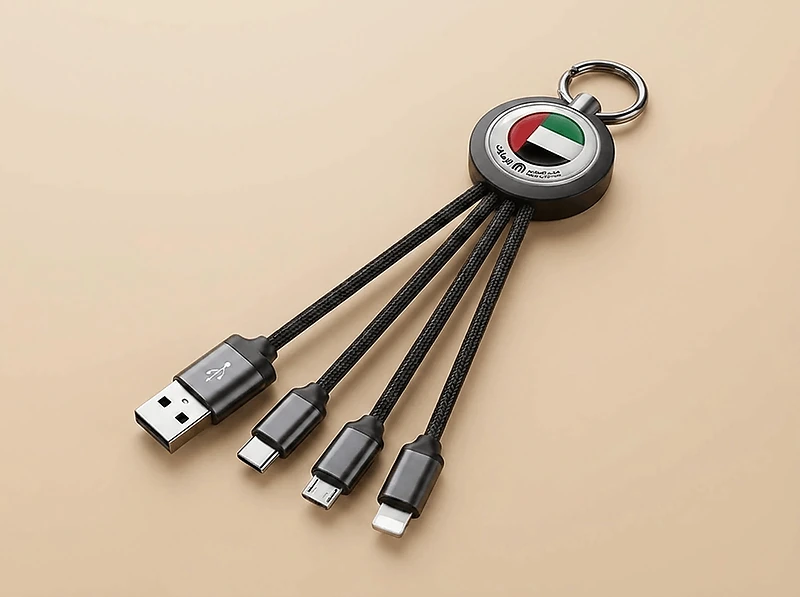 3-in-1 Charging Cable with Light-Up Logo