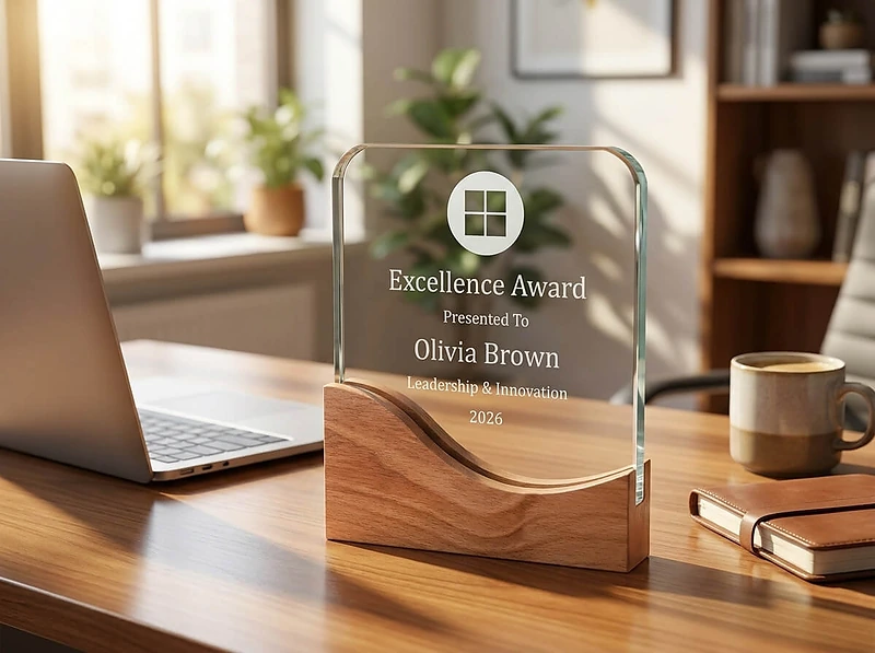 Square Crystal Award