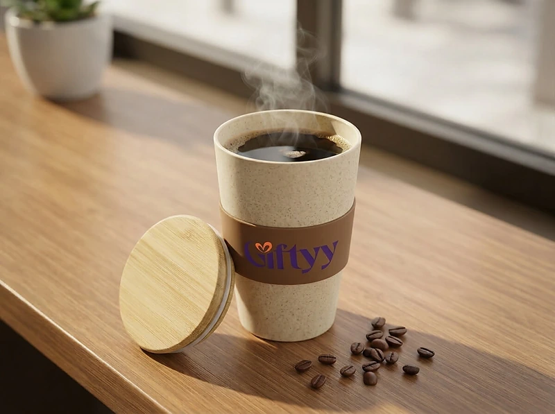 Wheat Straw and Cork Coffee Mug