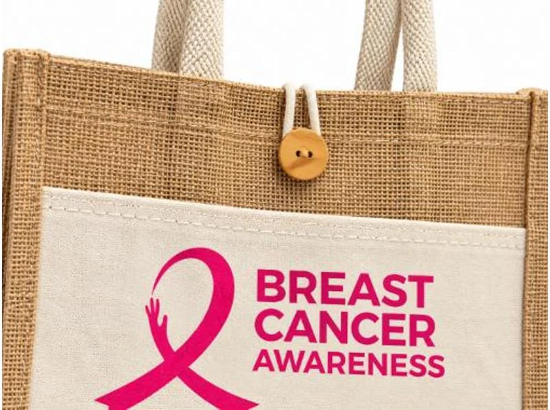 Breast Cancer Awareness Premium Jute Bag in UAE