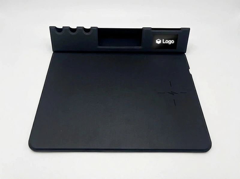 Mouse Pad with Wireless Charging & Light-Up Logo