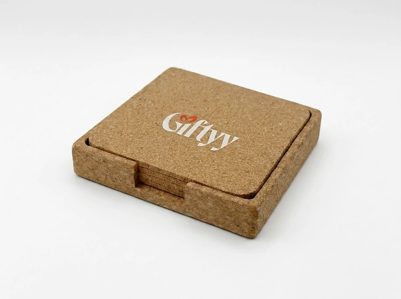 Cork Coasters with Cork Stand