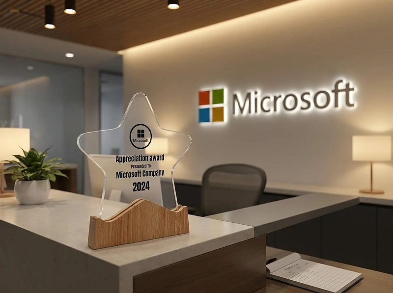 Star Shaped Wooden Trophy