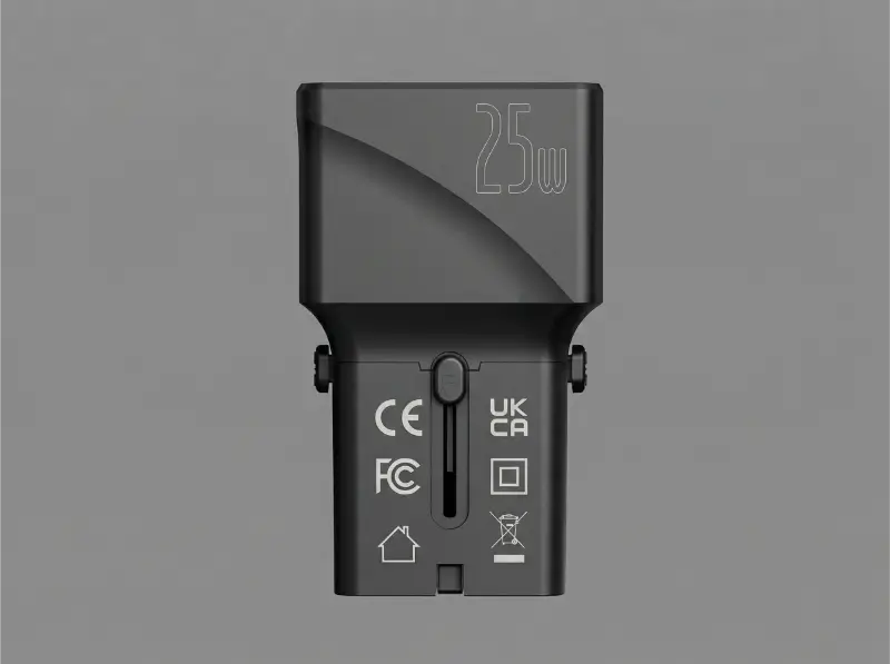 25W Mini Travel Charger With Dual USB-C & USB-A Ports