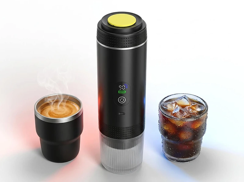 Compact 3-in-1 Coffee Maker with Battery Power