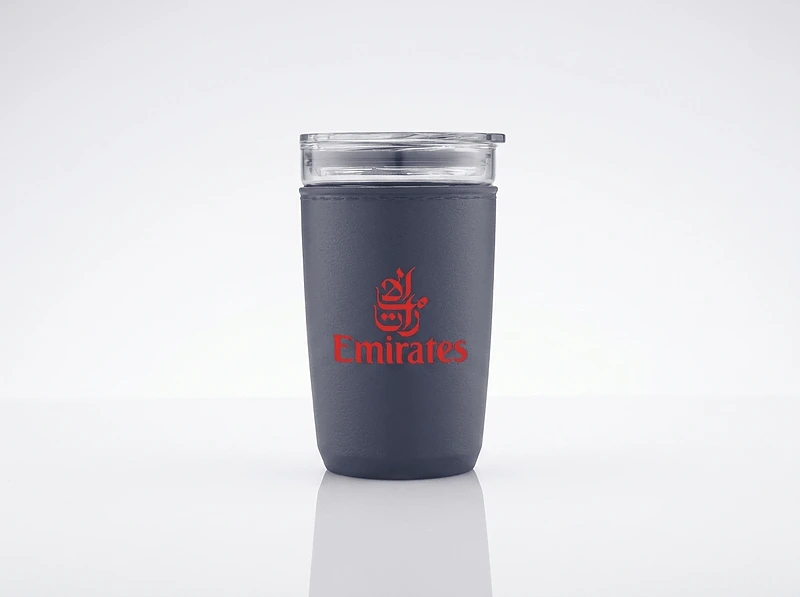Hans Larsen Premium Glass Tumbler with Recycled Protective Sleeve