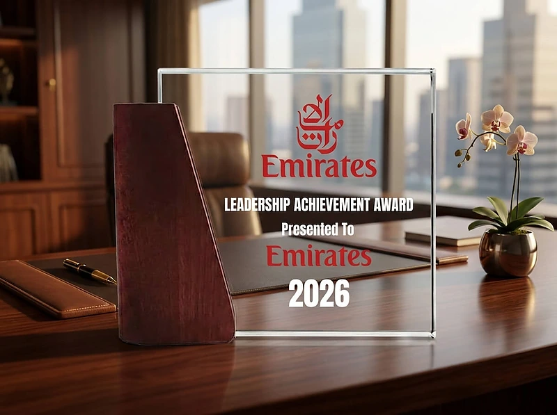 Crystal Glass Trophy Square