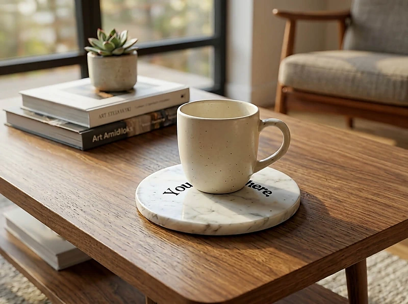 Round Marble Coaster