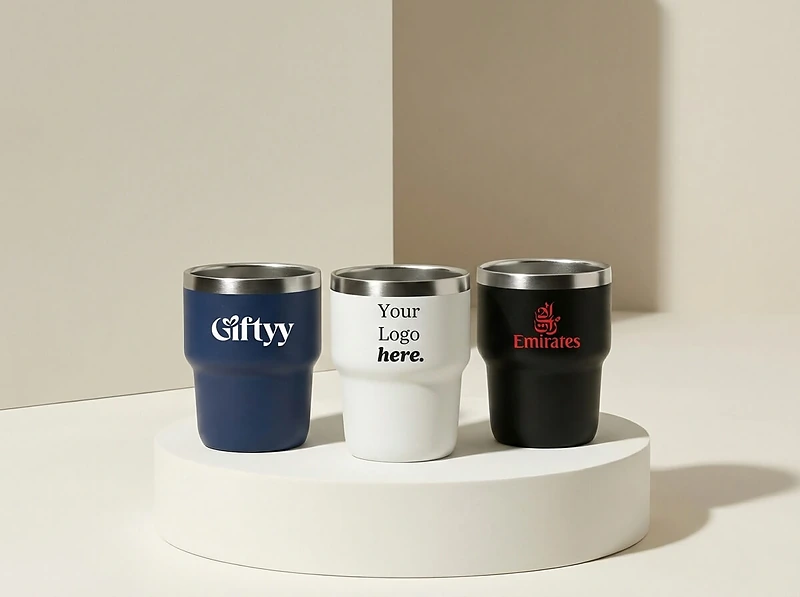 80ml Double-Wall Stainless Steel Espresso Cups