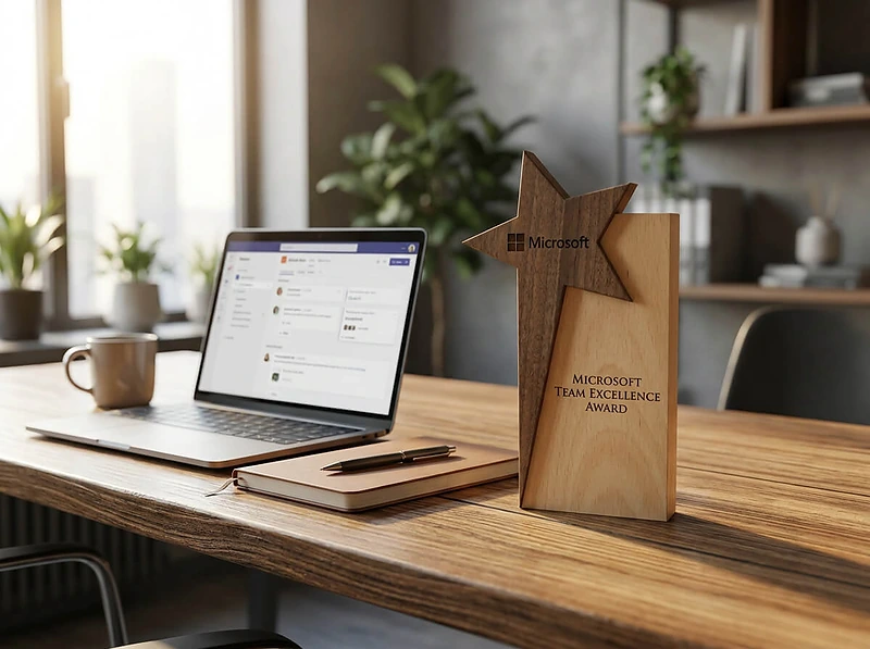 Star Design Wooden Trophy Award
