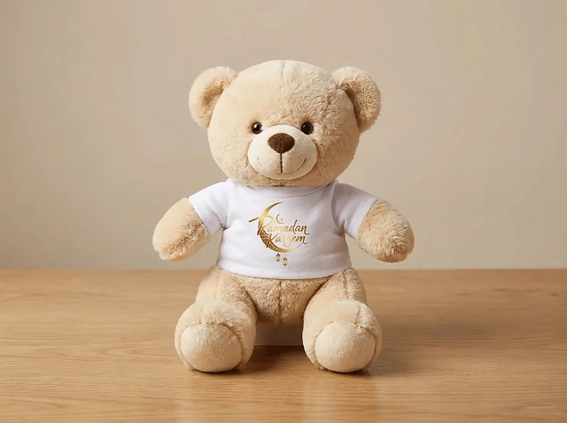 Customizable Teddy Bear Plush Toy with Printable T-Shirt