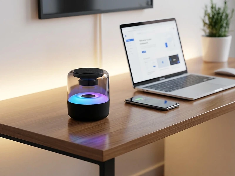 Transparent Bluetooth Speaker with RGB Light