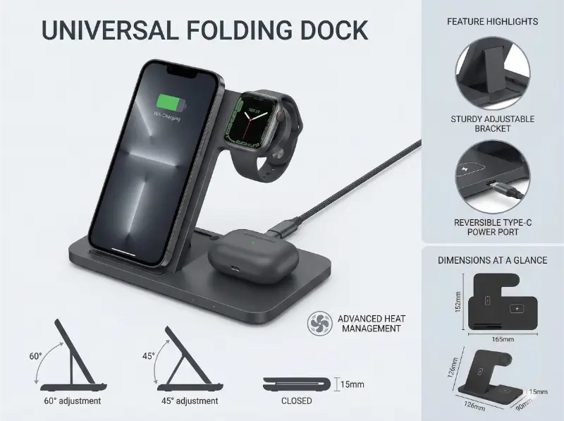 3 In 1 Phone Wireless Charger